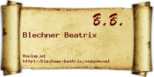 Blechner Beatrix névjegykártya
