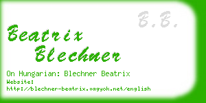 beatrix blechner business card